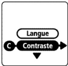 MOULINEX DFC8 - Réglage du contraste de l'écran et modification de la langue choisie initialement. - 1