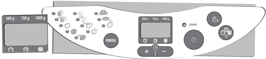 500 g 750 g 1000 g menu power