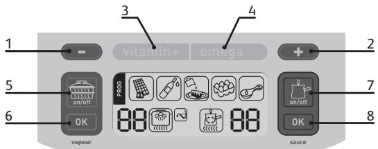 SEB VITACUISINE SAUCE VP802800 - Bedieningspaneel - 1