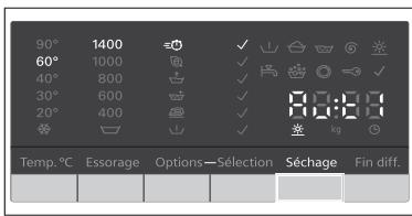 SIEMENS WD14H462FF - Modifier les préréglages d'un programme de séchage : - 1