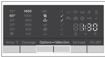 SIEMENS WD14H462FF - Sélection de fonctions complémentaires - 1