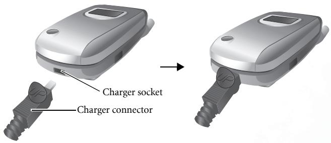SIEMENS A500 - Installing a Battery and Charging the Phone - 2