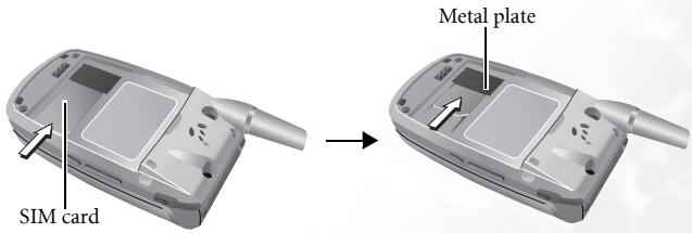 SIEMENS A500 - Inserting a SIM Card - 3