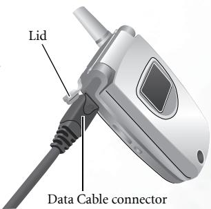 SIEMENS A500 - Inserting handsfree headset/ data cable - 1