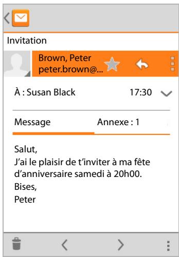 SIEMENS GIGASET SL930A - Lecture d'e-mails - 1