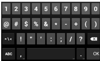 1 2 3 4 5 6 7 8 9 0 @ # $ % & * - + ( ) = \ < ! " ' : ; / ? × ABC , . OK