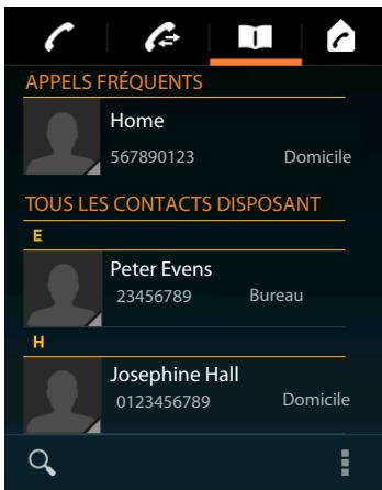 SIEMENS GIGASET SL930A - Rechercher dans la liste de contacts - 1