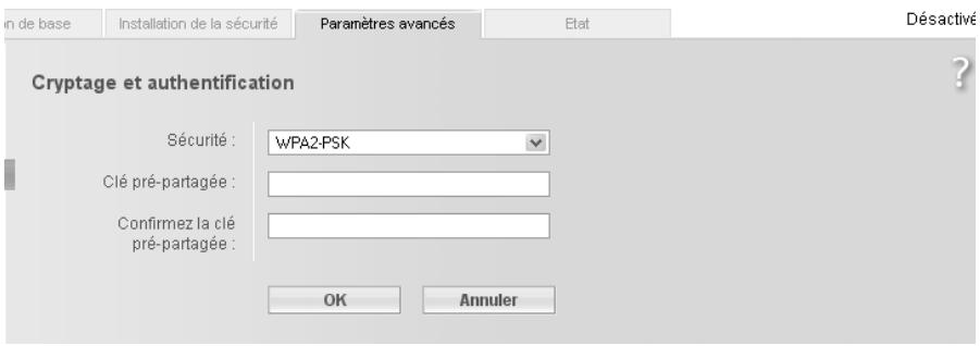 SIEMENS GIGASET SE361 WLAN - WPA avec clé pré-partagée (WPA-PSK) - 1