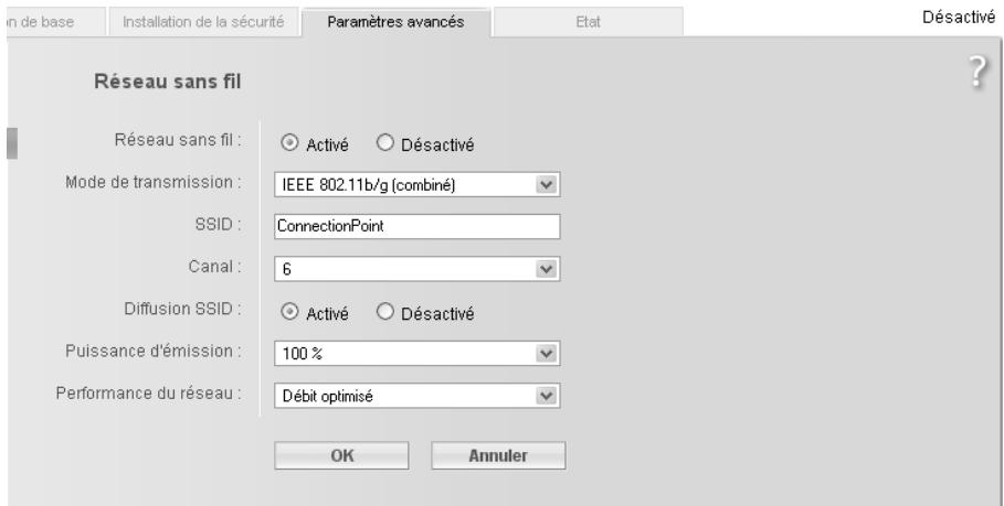 SIEMENS GIGASET SE361 WLAN - Configuration pour les liaisons sans fil - 1