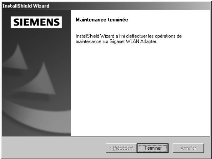 SIEMENS GIGASET USB ADAPTER 11 - Désinstallation du logiciel Gigaset USB Adapter 11 - 2