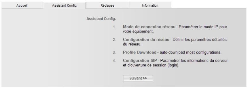 SIEMENS GIGASET DE380 IP R - Exécution de l'assistant de configuration - 1