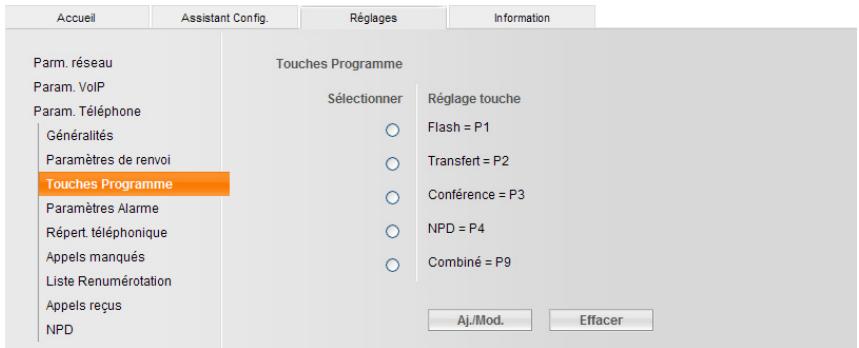 SIEMENS GIGASET DE380 IP R - Touches Programme - 1