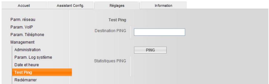 SIEMENS GIGASET DE380 IP R - Test Ping - 1