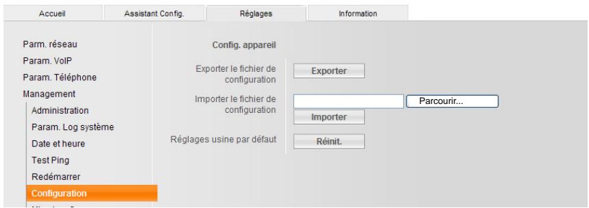 SIEMENS GIGASET DE380 IP R - Config. appareil - 1