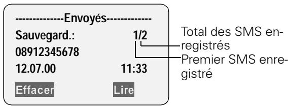 SIEMENS GIGASET4015 COMFORT - Lire, modifier, envoyer ou effacer les SMS sauvegardés - 6