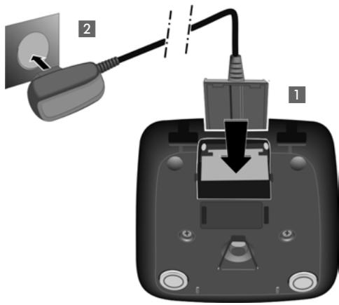 SIEMENS GIGASET A510 - Raccordement du chargeur (s'il est fourni) - 1