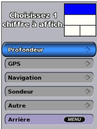 GARMIN GPSMAP 420/420S - Pour personnaliser l'écran chiffres : - 2