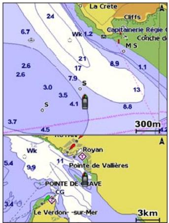 GARMIN GPSMAP 420/420S - Utilisation de la fonction 2 cartes de navigation - 1