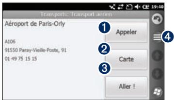 GARMIN NUVIFONE M10 - Options de la page Aller! - 1