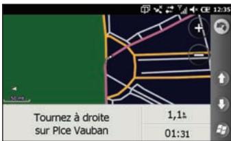 GARMIN NUVIFONE M10 - Affichage du prochain changement de direction - 1