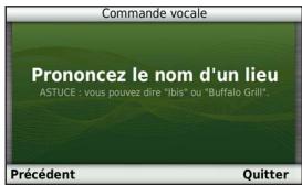 GARMIN NUVI 3490 LMT - Démarrage d'un itinéraire à l'aide d'une commande vocale - 1