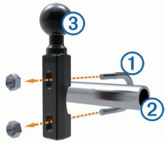 GARMIN ZUMO 340LM - Installation de l'arceau et du support pour guidon - 1