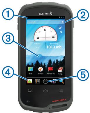 GARMIN MONTERRA - Écran d'accueil - 1