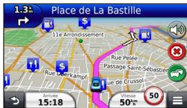 GARMIN NÜVI 3490LT - Suivi d'un itinéraire en mode automobile - 1