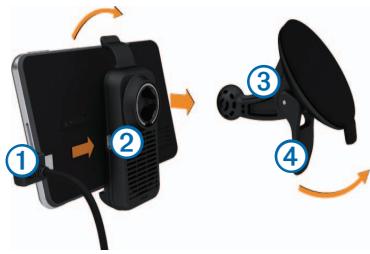 GARMIN NÜVI 3490LT - Raccordement de l'appareil à l'alimentation du véhicule - 2