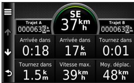 GARMIN NÜVI 3490LT - Affichage d'informations sur le trajet - 1