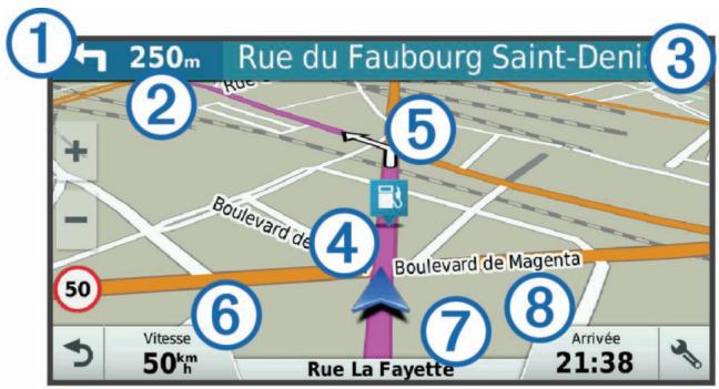 GARMIN DRIVE ASSIST 50, DRIVEASSIST 50, DRIVE ASSIST LMT - Votre itinéraire sur la carte - 1