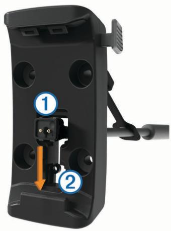 GARMIN ZUMO 345 - Installation des câbles d'alimentation sur le support de montage pour moto - 1
