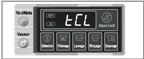 Pin differte Vapeur tCL Aqua Lock Detection Prélavage Lavage Rinçage Essorage