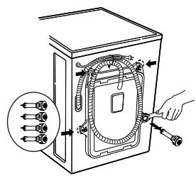 LG WD-481TP - Dépose des vis de bridage - 2