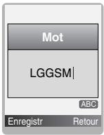 LG L3100 - - Saisie des mots à l'aide du mode T9. - 4