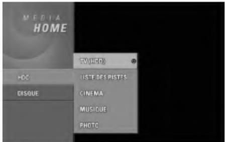 LG LH-RH7000S - Utilisation du menu home - 1