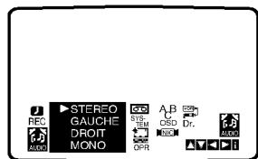 REC AUDIO STEREO GAUCHE DROIT MONO SYS. STEM. GPR A.B CSD Dr. Audio AUDIO