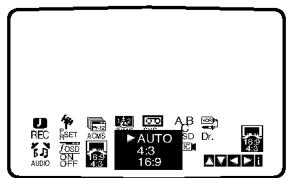 REC RESET ADAMS AUTO 4:3 16:9 A B SD Dr. AUDIO