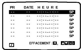 LG VP400 P/S - Enregistrement programme utilisation de l'affichage à l'écran - 6