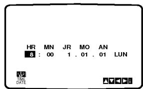 HR MN JR MO AN 8 : 00 1 . 01 . 01 LUN VG TIME DATE