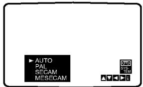 AUTO PAL SECAM MESECAM OUT SYS TEM ▲▼▲▼▲▼