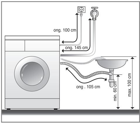 LG DD168MWB - ■ Installatie van de afvoerleiding - 3