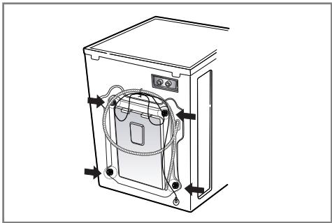 LG DD168MWB - ■ Dépose des vis de bridage - 1