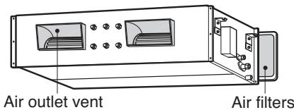Air outlet vent Air filters