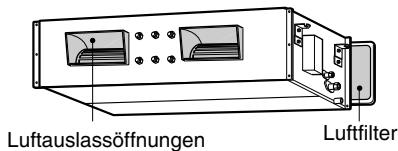 Luftauslassöffnungen Luftfilter
