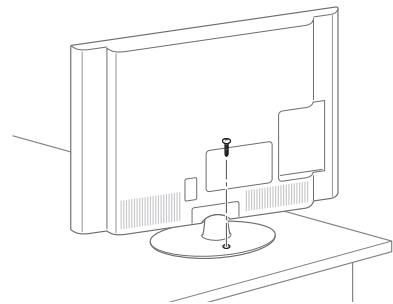 LG 42LM620S - Befestigen des TV-Gerätes an einem Tisch - 1