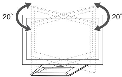 LG 47LM670S - Ajuste del ángulo de la TV según la perspectiva - 1