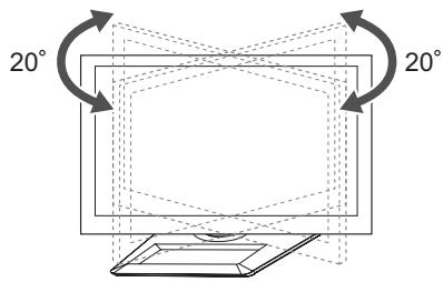 LG 47LM670S - Einstellen des Fernsehgerätes für einen optimalen Blickwinkel - 1