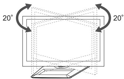 LG 47LM670S - Adjusting the angle of the TV to suit view - 1