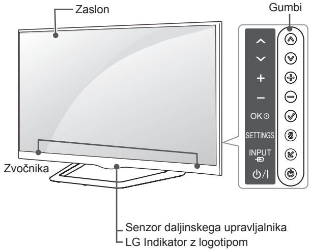 Zaslon Gumbi Zvočnika Senzor daljinskega upravljalnika LG Indikator z logotipom
